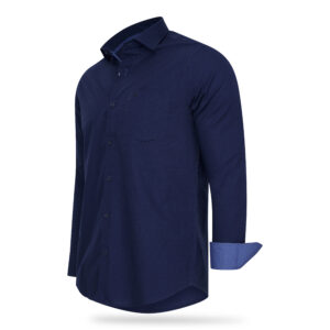 Milano Shirt Plain Long Sleeve Navy