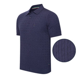 Caorle Cable Knit Polo Short Sleeve